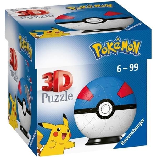 Super Ball Pokémon 3D-pussel 54 bitar - Ravensburger - Barn 6 år och uppåt