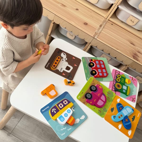 WOOPIE GREEN Träpusselfordon Montessori FSC