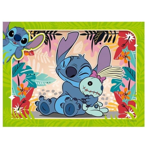 Pussellåda - RAVENSBURGER - Disney Stitch - 12, 16, 20, 24 bitar - Barn - Blå