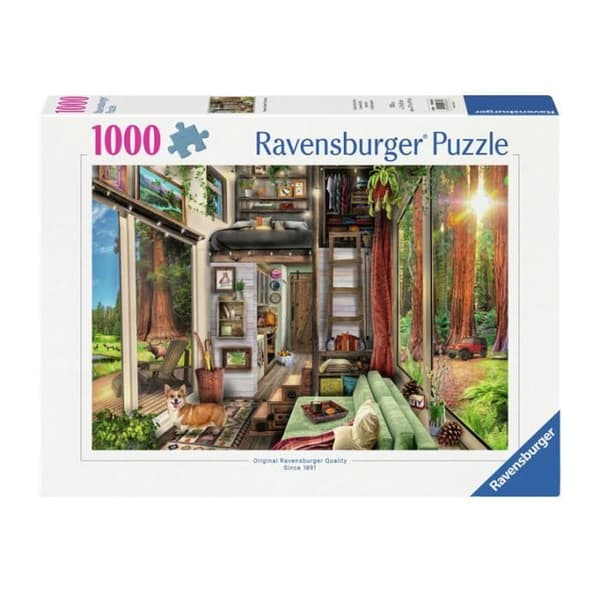 Ravensburger pussel liten stuga i redwoodskogen, 1000st.