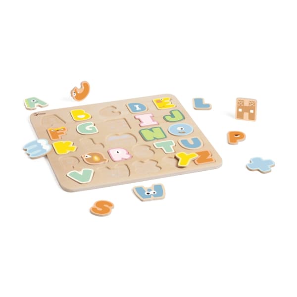 CLASSIC WORLD Montessori-puslespil i træ Lær alfabetbogstaver Word Puzzle 27 stk.