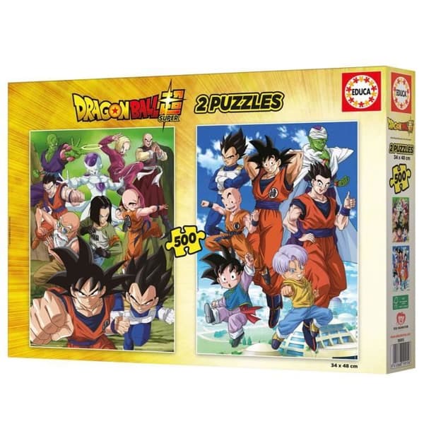 Pussel - Educa - Dragon Ball - 2 x 500 bitar - Tecknade serier och serier