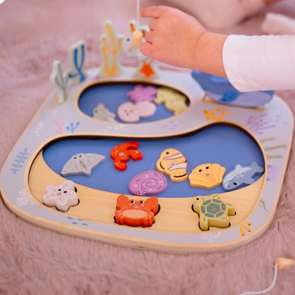 TOOKY TOY Catch A Fish -taitopeli Montessori-palapeli