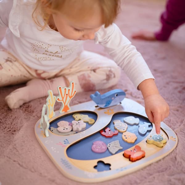 TOOKY TOY Catch A Fish -taitopeli Montessori-palapeli