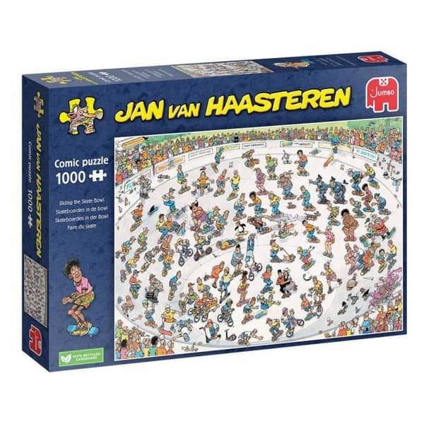 Jan van Haasteren pussel skateboard dans i skålen, 1000st.