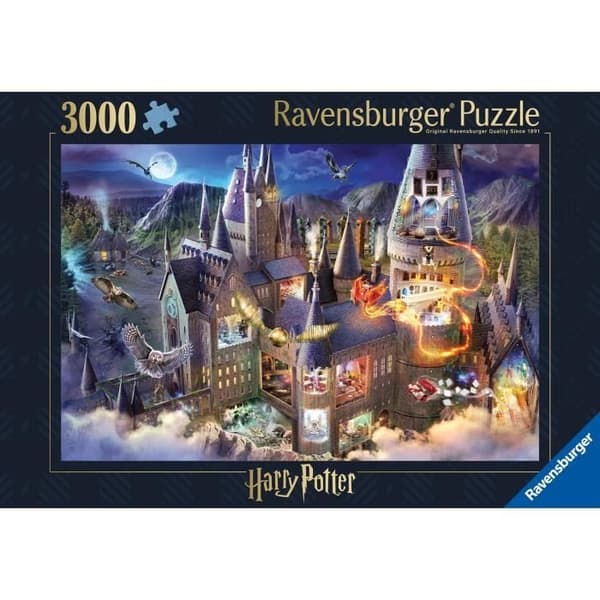 Pussel 3000 bitar Utsikt över Hogwarts slott / Harry Potter, från 14 år, 17561, Ravensburger