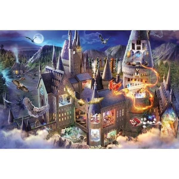 Pussel 3000 bitar Utsikt över Hogwarts slott / Harry Potter, från 14 år, 17561, Ravensburger