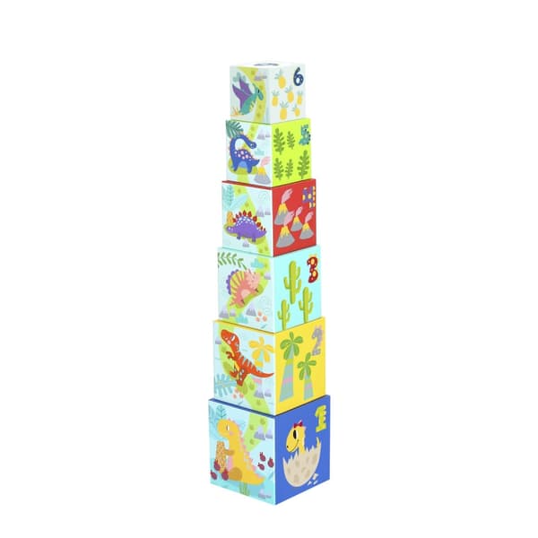 TOOKY TOY Träklossar Pedagogiskt Pussel + 6 Lekfigurer 12 st