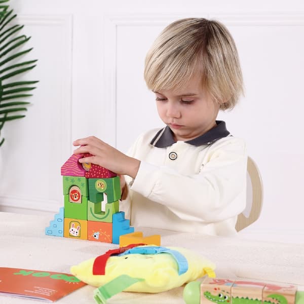 TOOKY TOY Låda XXL Montessori Pedagogisk Låda 7 i 1 Sensorisk 22-24 Månader