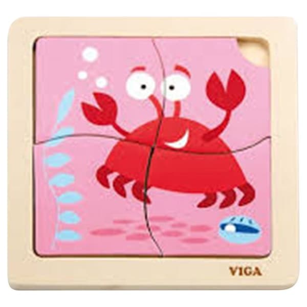 Viga - Pussel 4 delar Krabba