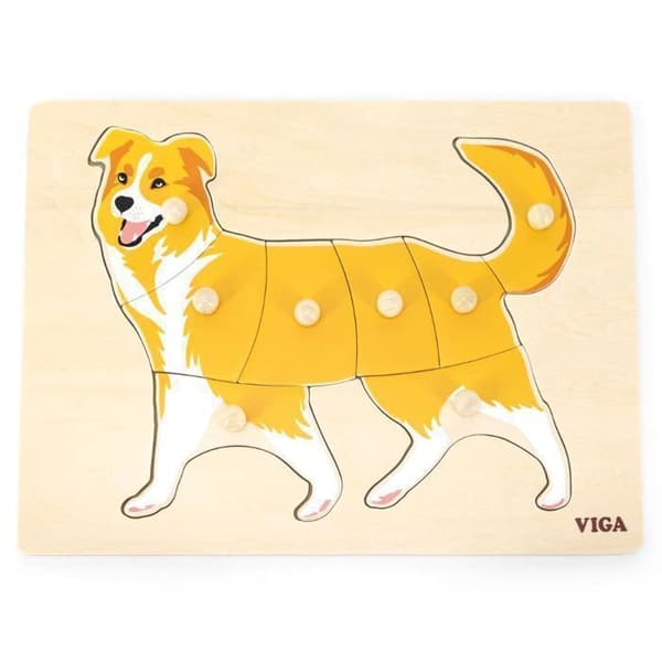 Viga - Montessori Pussel Hund 8 bitar