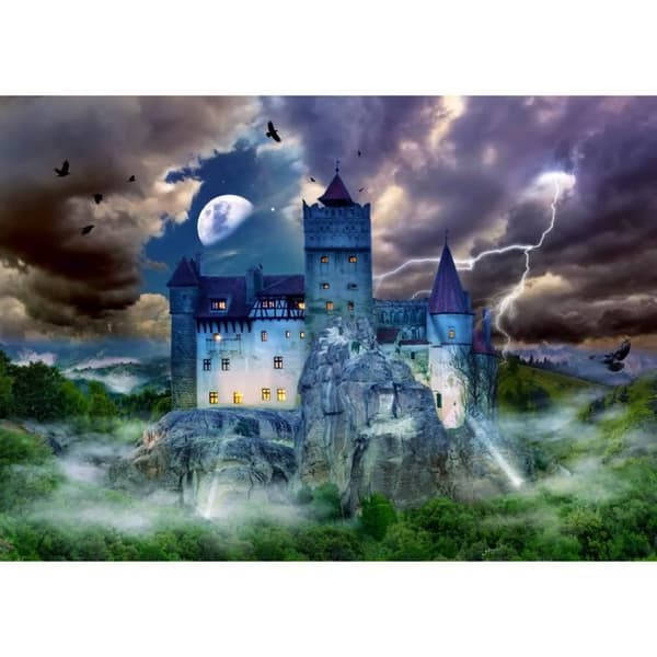 Pussel Skrämmande Draculas Slott (1000) - Njut av Pussel
