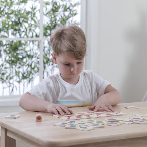 VIGA Pedagogiskt Spel Träpussel Sortera Matcha färger och Former 38 st. Montessori