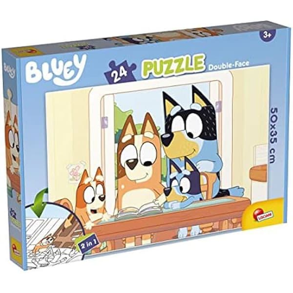 Pussel - LISCIANIGIOCHI - BLUEY - 24 Bitar - Dubbel Sidan - 50x35 cm