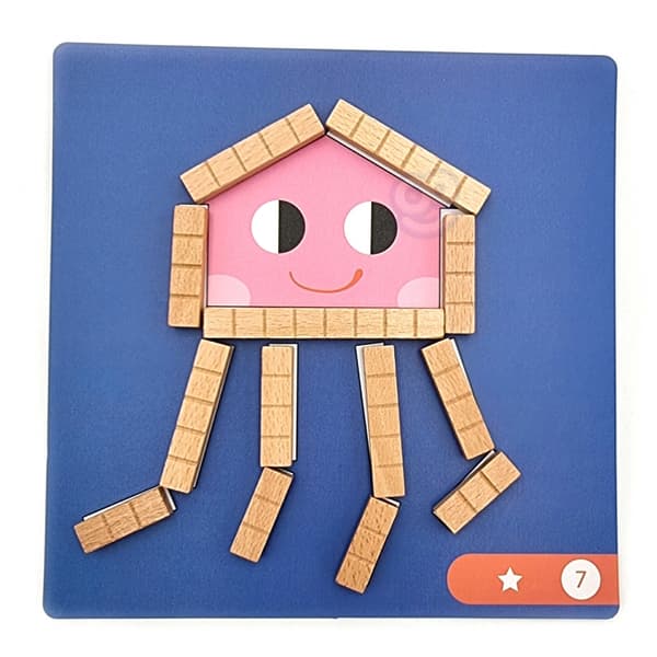 TOOKY TOY Puslespil Logisk spil Hjernevridere Magnetklodser til børn 49 stk.