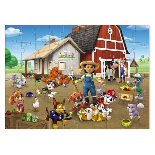 Pussel Wimmel "Paw Patrol - På gården" 60 bitar Kort med frågor 200452