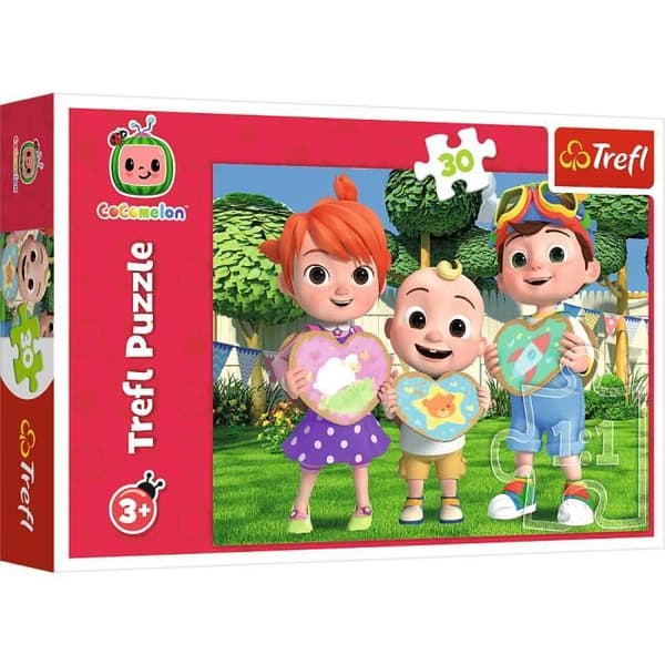 Trefl Trefl - Pussel - 30" - Cocomelon, låt oss leka tillsammans! / Moonbug Komkomel