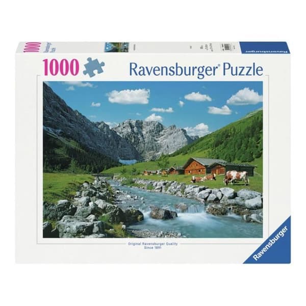 Ravensburger pussel jigsaw puzzle Karwendelbergen i Österrike, 1000 bitar.