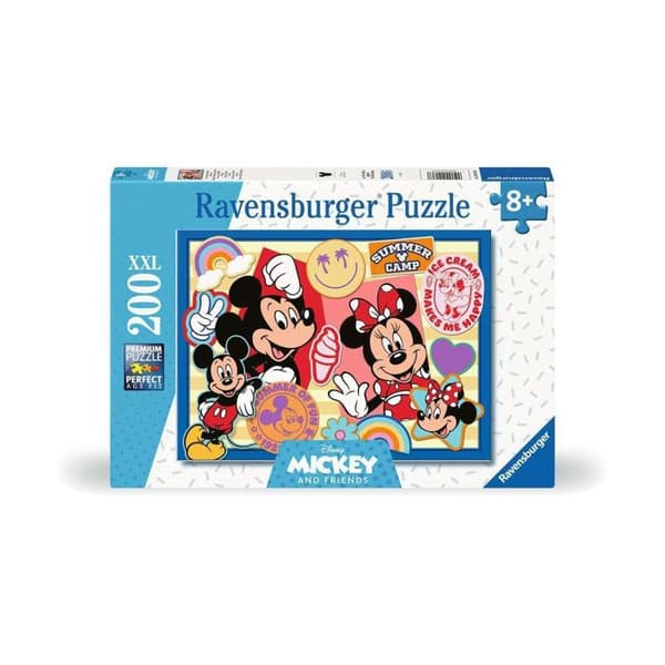 Pussel Barn - RAVENSBURGER - 200 bitar XXL - Mickey och Minnie - Utbildande - Flerfärgad