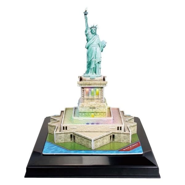 Cubic fun 3d pussel frihetsstatu med LED-belysning