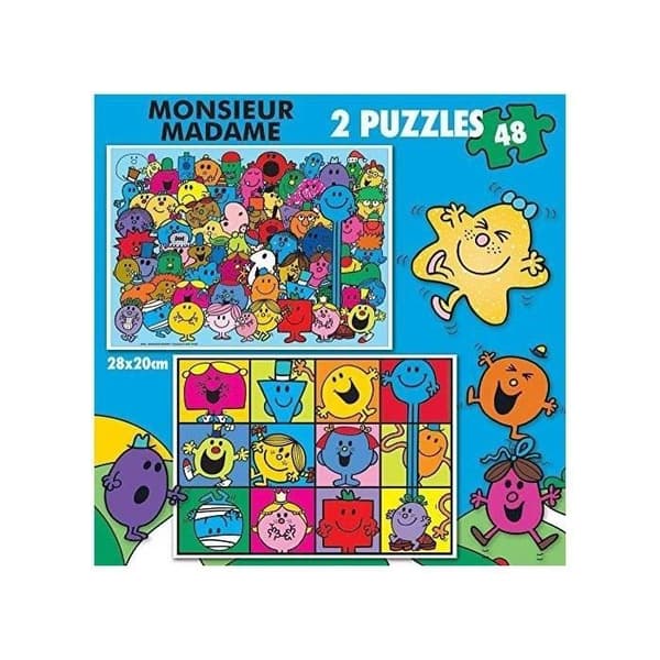 Pussel 2x48 Monsieur Madame - EDUCA - Tecknade serier och serier - Blandat - 3 år och äldre