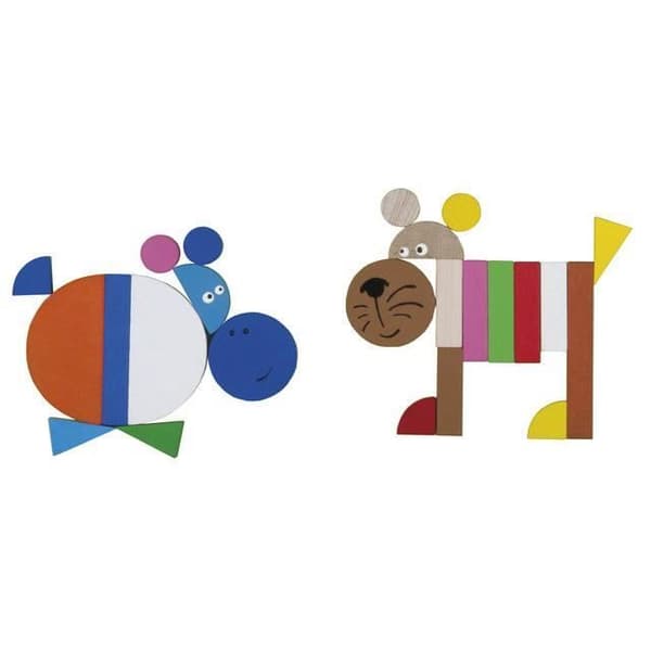 Zoo junior magnetiskt träpussel - Detoa - Djur - Mindre än 100 bitar - För barn