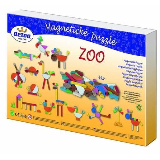 Zoo junior magnetiskt träpussel - Detoa - Djur - Mindre än 100 bitar - För barn