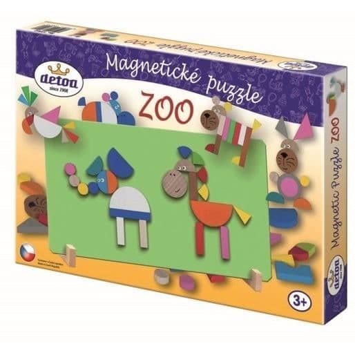 Zoo junior magnetiskt träpussel - Detoa - Djur - Mindre än 100 bitar - För barn