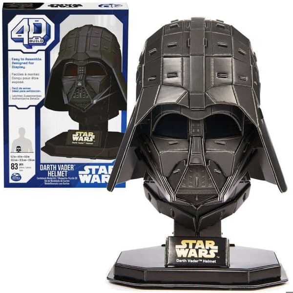 Spin Master Puzzle 4D Build Star Wars Star Wars Darth Vader-hjälm 3D-modell monterbar figur