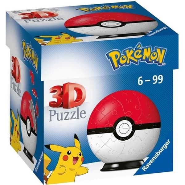 3D Poké Ball Pokémon Pussel 54 bitar - Ravensburger - Barn 6 år och uppåt
