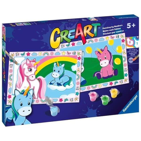 Pussel - RAVENSBURGER - Glada enhörningar - 500-750 bitar - Fantasy - Barn