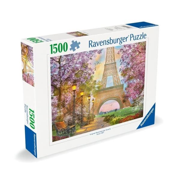 1500 bitars pussel Love in Paris, Vuxna &amp; barn från 14 år, Högkvalitativt pussel 80x60cm, 12000694, Ravensburger