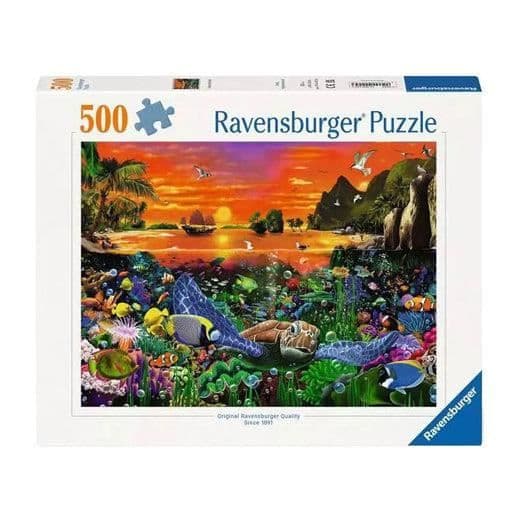 Ravensburger pussel sköldpadda i reven, 500st.