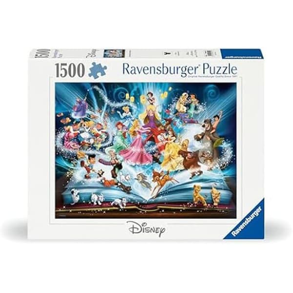 Pussel - RAVENSBURGER - Den magiska boken om Disney-sagor - 1500 bitar - Från 14 år - Avkoppling