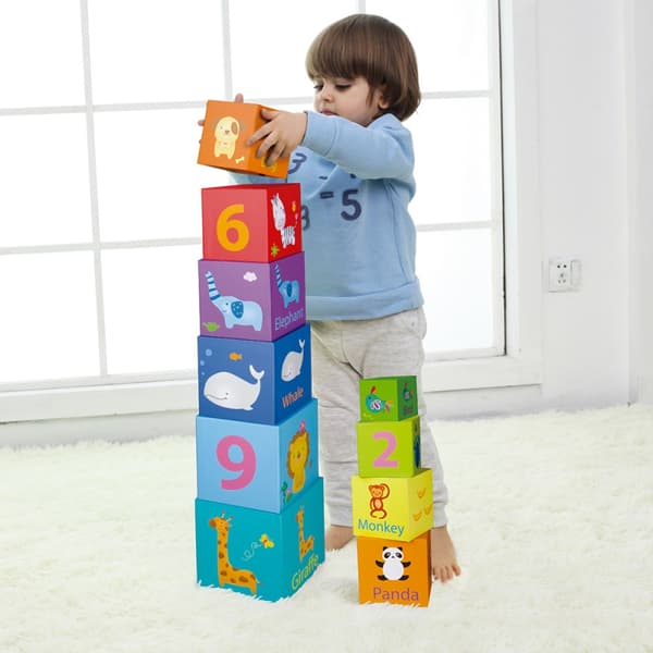 CLASSIC WORLD Magic Box Blokke Puslespil Tower Box Pædagogisk legetøj