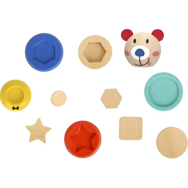 TOOKY TOY Träpussel Pyramidformer Teddybjörn 11 st
