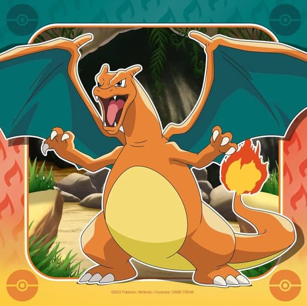 Pussel Barn - RAVENSBURGER - Set med 3 pussel med 49 bitar - Pikachu, Dracaufeu, Evoli - Från 5 år - Unisex
