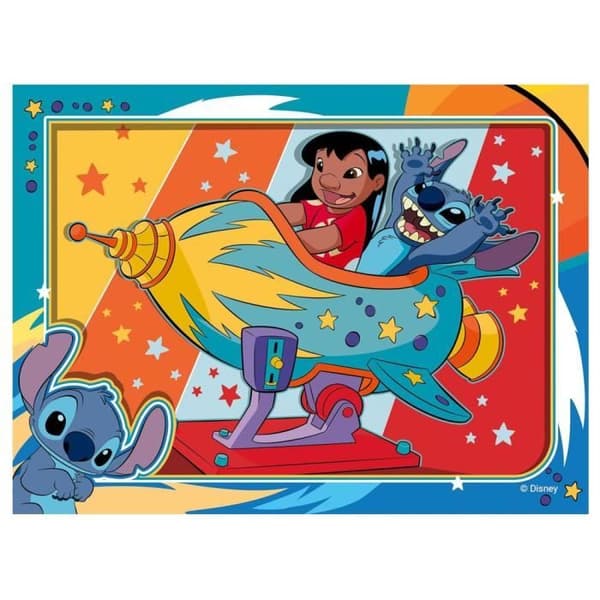 Pussellåda - RAVENSBURGER - Disney Stitch - 12, 16, 20, 24 bitar - Barn - Blå