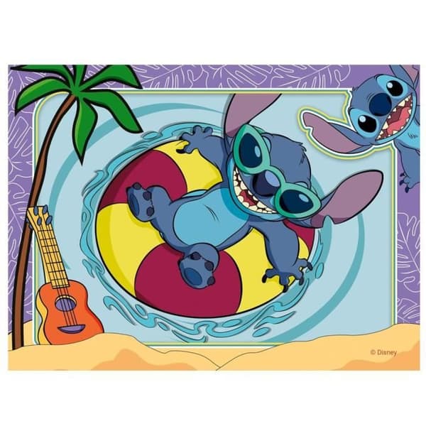 Pussellåda - RAVENSBURGER - Disney Stitch - 12, 16, 20, 24 bitar - Barn - Blå