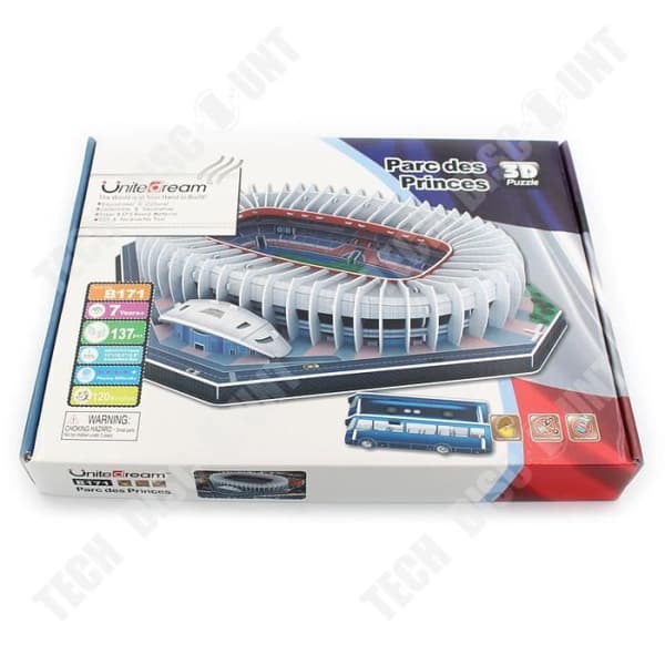 TD® Parc des Princes stadion Paris Saint-Germain hemmaarena Building Stadium Gör-det-själv monteringsleksaker 3D-modell