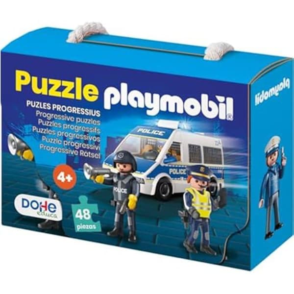 Pussel för Barn - DOHE - Playmobil Polis Team - 48 Delar - 4 år och uppåt - Livliga Färger