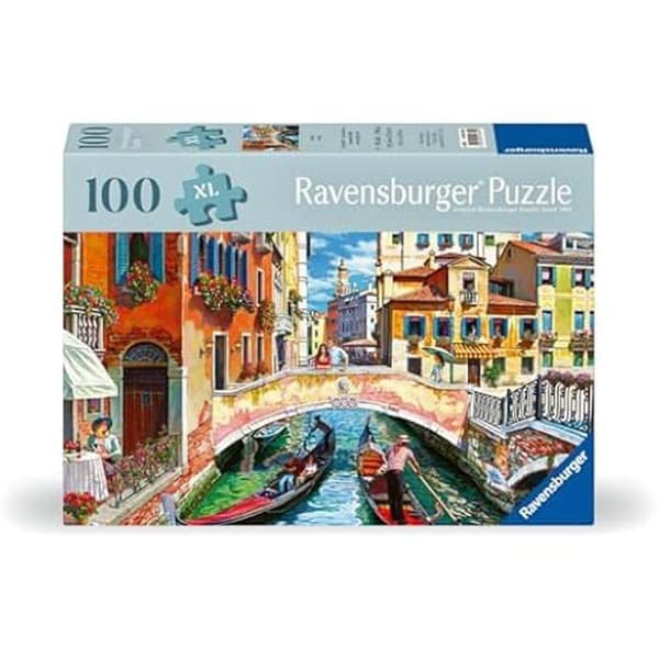 Pussel för vuxna - RAVENSBURGER - Venedig - 100 bitar - Livfulla färger - Stöd ingår