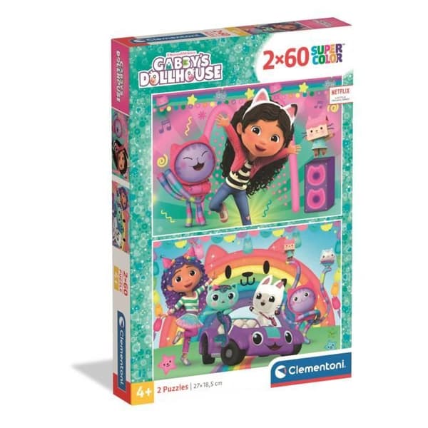 CLEMENTONI - 2x60 bitar - Gabby och det magiska huset