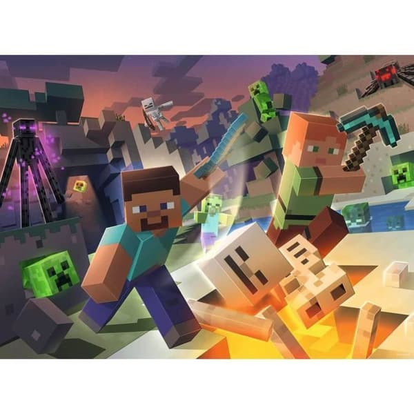 Ravensburger - Barnpussel - 100 p XXL-pussel - Minecraft Monsters - Från 6 år - 13333