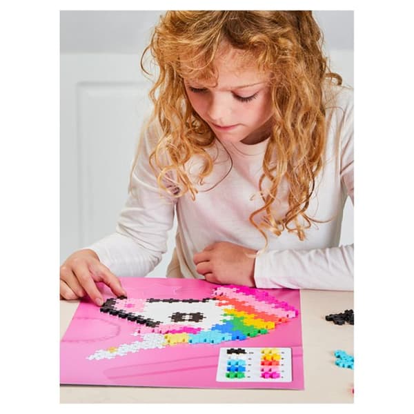 Kit med 250 bitar minipussel med siffror Unicorn-tema - Plus Plus