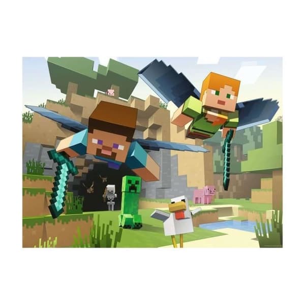 Ravensburger - Minecraft - Pussel för barn XXL Djuräventyr (200 bitar)
