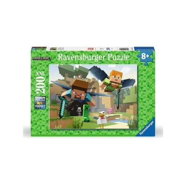 Ravensburger - Minecraft - Pussel för barn XXL Djuräventyr (200 bitar)