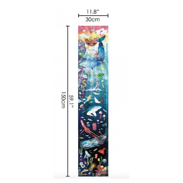 Hape Glow In The Dark Pussel - Ocean Life - 100-200 bitar - För barn från 6 år och uppåt