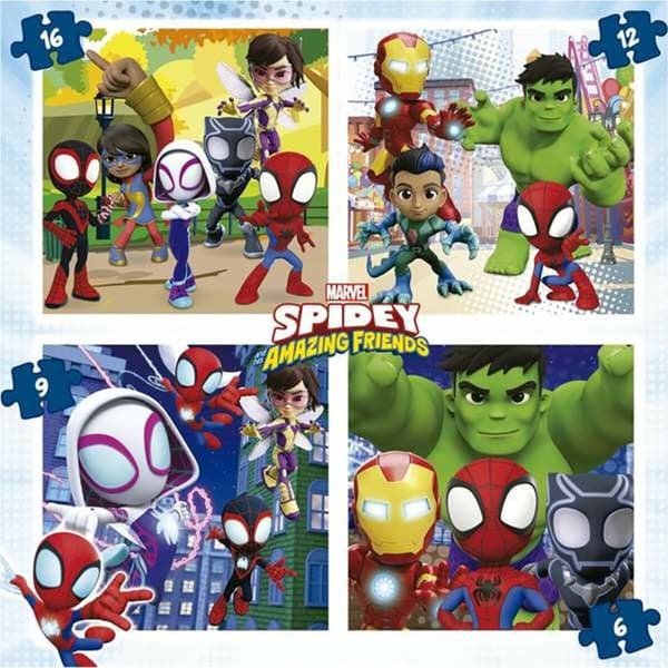Set 4 pussel Spidey Portfölj