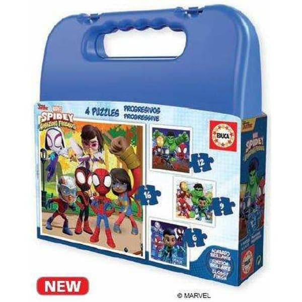 Set 4 pussel Spidey Portfölj